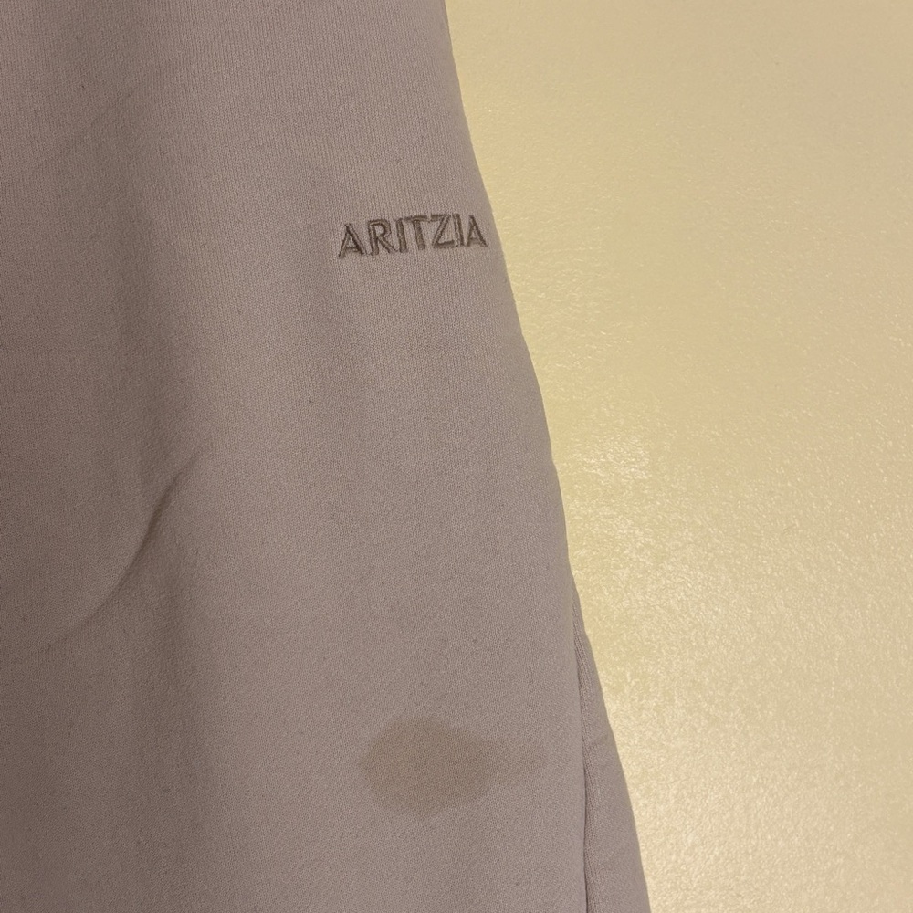 Aritzia Taupe Wide-Leg Track Pants - Picture 7 of 13